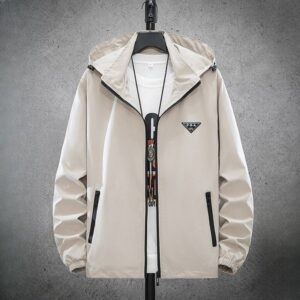 GG-P-R-A Designer Brand Men's Hooded Jackets 2025 Spring Autumn Fashion Casual Coat Womens Hoodie Outwear Overcoat Unisex Couple Solid Color Outdoor Sportswear Tops