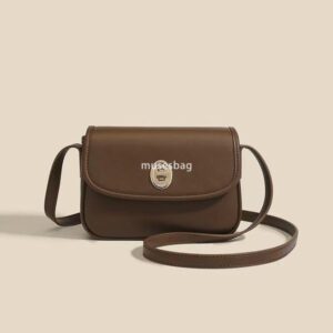 Soft leather niche design Emily saddle bag women's new retro texture versatile single shoulder crossbody bag designer bag