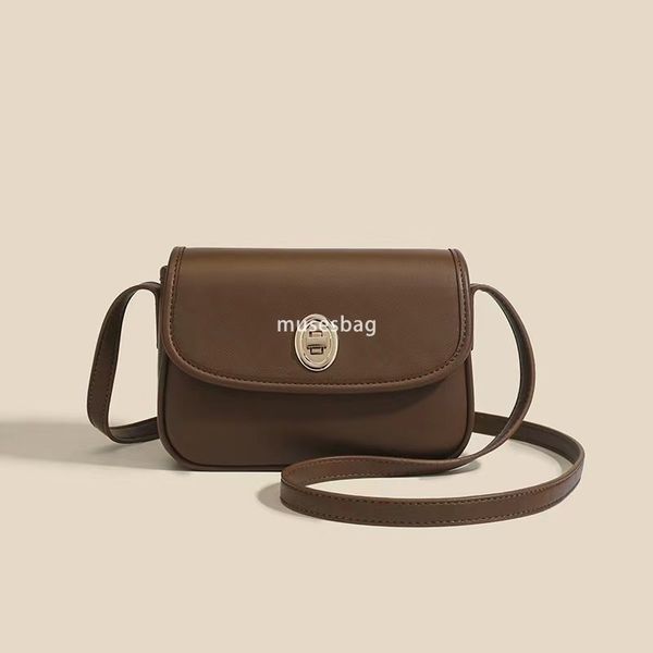 Soft leather niche design Emily saddle bag women's new retro texture versatile single shoulder crossbody bag designer bag