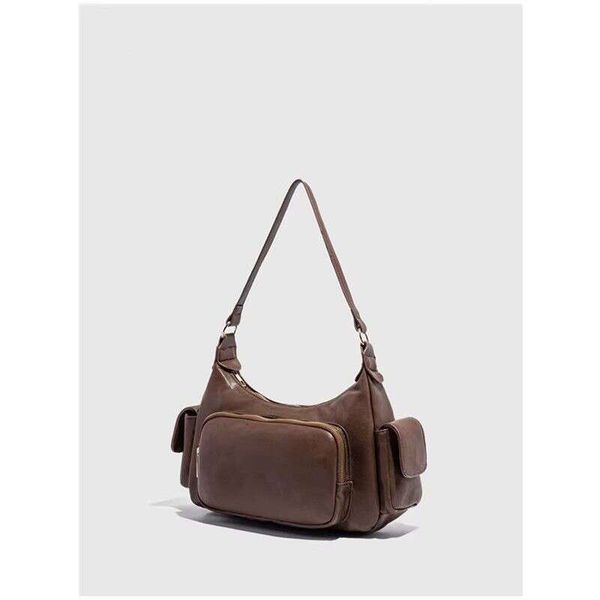 2025 niche new high-end functional multi pocket motorcycle bag single shoulder crossbody armpit bag