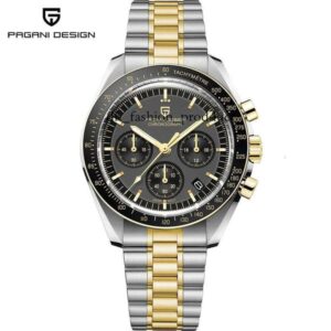 PAGANI DESIGN 2025 New Moon Watch Retro Luxury Quartz Watches For Men Stainless steel Luminous waterproof Sport Chronograph Man 802