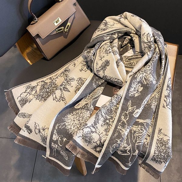 New Winter Korean Atmosphere Double sided Scarf --813327