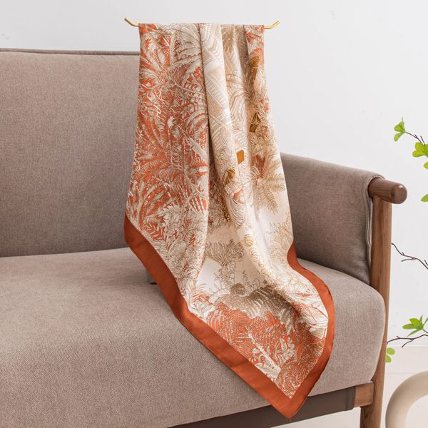 Summer thin high-end imitation silk scarf --866379