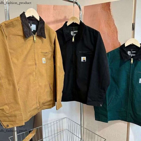 Carrharts Jacket High Quality 25Fw Designer Vintage Washed Canvas Fashion Brand Detroit Casual Loose Outwear Coats Work Clothes carharttlies bdg 1d8