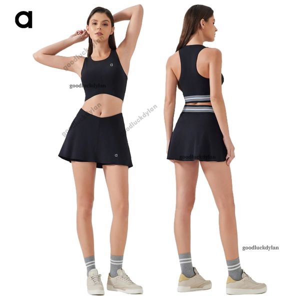 alocardio 5A quality Gym Yoga Set Exercise Girls Women's Yoga Shorts Set with Sports Bra for Outdoor Fitness Tennis Dress Yoga Outfits