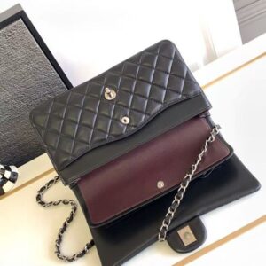 12a allnew mirror quality designer crossbody medium 25cm classic flap for women genuine leather quilted bag handbags black purse shoulder chain bags