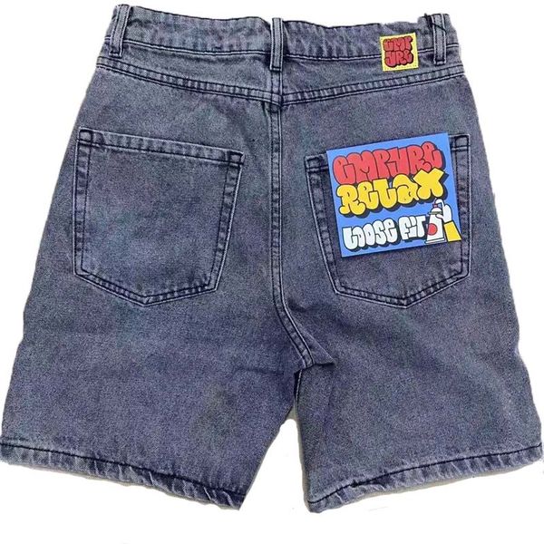 jeans jnco baggy Y2K Haruku Hip Hop Pattern Oversized Denim Mens Womens Retro Gothic Basketball Shorts Streetwear Homme Casual Bermuda Trousers asian size s-xxl