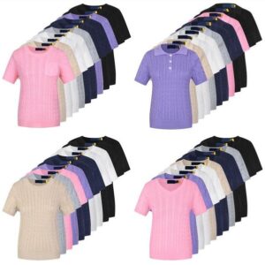 Womens Knitwear T Shirt Slim Fit Short Sleeve Knit Top Asian Size Casual Daily Wear Elegant Spring Clothes Designer Tee Lightweight High quality women's T shirts