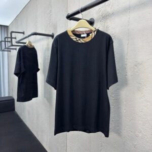 High quality designer polo men's T-shirt classic top plaid round neck short sleeved shirt 54