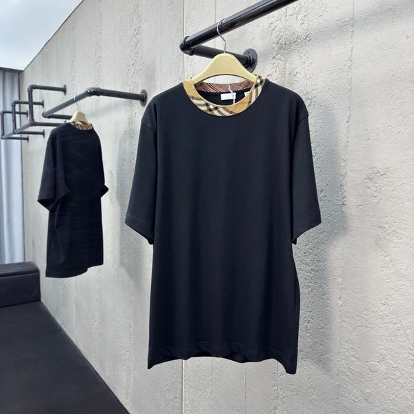 High quality designer polo men's T-shirt classic top plaid round neck short sleeved shirt 54