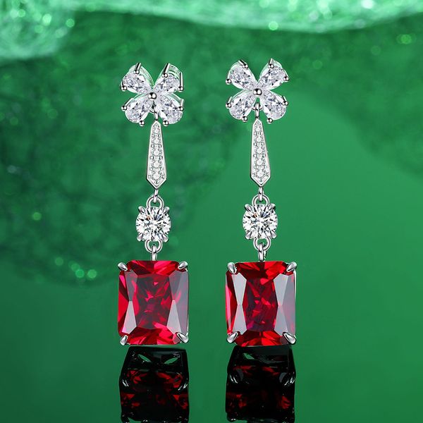 Sophisticated Contemporary Fine Artisan Crafted Silver Hoop Dangles Featuring Exquisite Color-Cast Gems