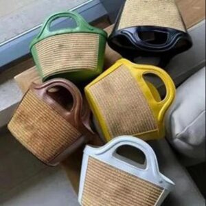 Shoulder Bags Embroidered Woven Straw Bag Niche Vegetable Basket Bucket Tote Single Crossbody Handbag Gift BFD2503198