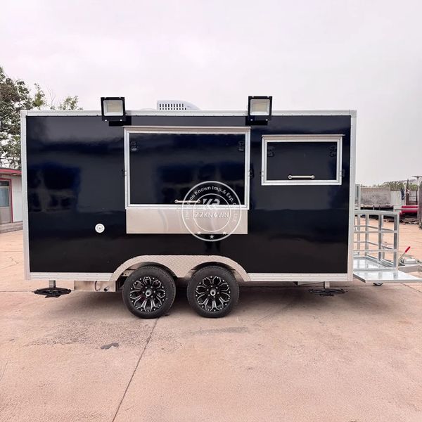 Portable Kitchen Food Truck Pizza Burger Ice Cream Coffee Concession Food Trailer with Full Equipment