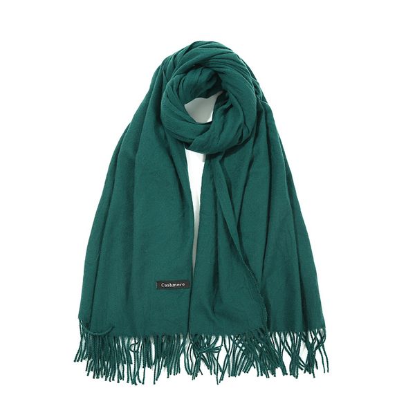 10796 versatile knitted solid color scarf for autumn and winter