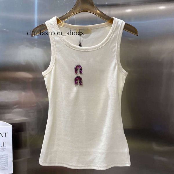 miuly Womens Blouses Shirts Designer t Shirt Women Cropped Top t Tank Anagram Regular Cotton Jersey Camis Female Tees Embroidery Knitwear for Sport Yoga Top df4