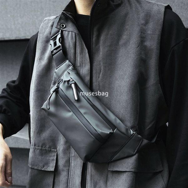 Fashionable waist bag men's chest bag single shoulder crossbody waterproof cycling sports street trend small backpack casual