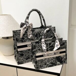 Popular luxury brand 3D embroidery handbag classic office bag