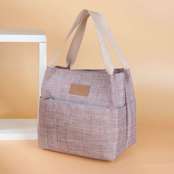 lunch bag women's hand-held canvas environmentally friendly solid color lunch box bento makeup mommy bag work shopping cloth bag