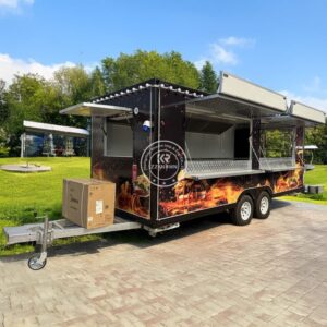Outdoor Hot Dog Ice Cream Cart Street Catering Trailer Food Truck Fully Equipped Concession Mobile Food Trailer For Sale