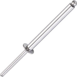 50Pcs Stainless Steel Extra Long Blind Rivets, Long-Shaft Split Rivets, Extended Length, Corrosion-Resistant, Tensile & Shear Strength High