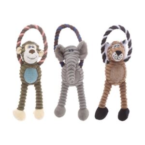 Pet Toys With Sound Plush Toys Cute Monkeys Elephants Bite Resistant Teeth Accompany Pets To Play Attract Their Attention Dog Toys Pet Supplies
