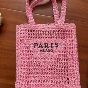 Womens Beach bag Designer Shoulder Bag pink white Crochet tote bag luggage handbag weave Luxurys bags CrossBody men rattan Clutch travel weekend knitted