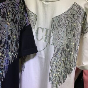 Chic Rhinestone Printed Couple's Outfit – Trendy Short-Sleeve Tops