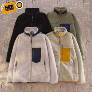 Designer Mens Jacket Thick Vest women fleece jacket zip polar warm down Classic Retro Winter patagoniajackets coats Lamb Cashmere Couple Outdoor Streetwear Tops 13