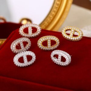 Silver needle earrings – stylish yet niche earrings with a Korean style. Zirconia stones add a touch of luxury and sophistication. Simple and elegant earrings for ladies.