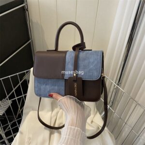 This year's popular fashion splicing texture handbags summer commuting western-style one shoulder crossbody bags small square bags trend