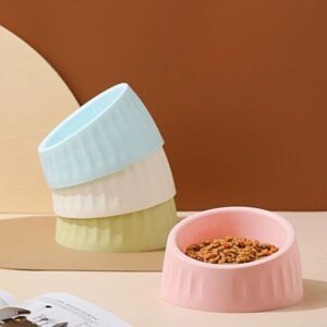 Stainless steel bowl with slanted mouth, knock and anti slip, dog plastic feeding, cat basin, pet bowl, supplies, tableware