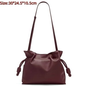 Designer shoulder bag flamenco sheepskin soft casual fashion messenger bag calfskin messenger bag drawstring bag designer bag