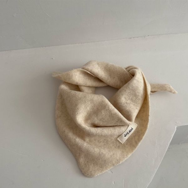 South Korea solid color small label scarf --839426