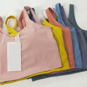 top Women's Yoga Bra lingerie Summer U-shaped No Steel Ring Built-in Chest Pad Sports Bra for Women Gym Sleeveless Fitness Yoga Fashion Tank Top Bras