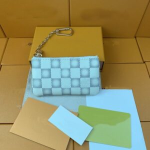 Top Designers Mini Wallet Fashion Womens Mens Keychain Ring Credit Card Holder Coin Purse M62650 With box and dust bag