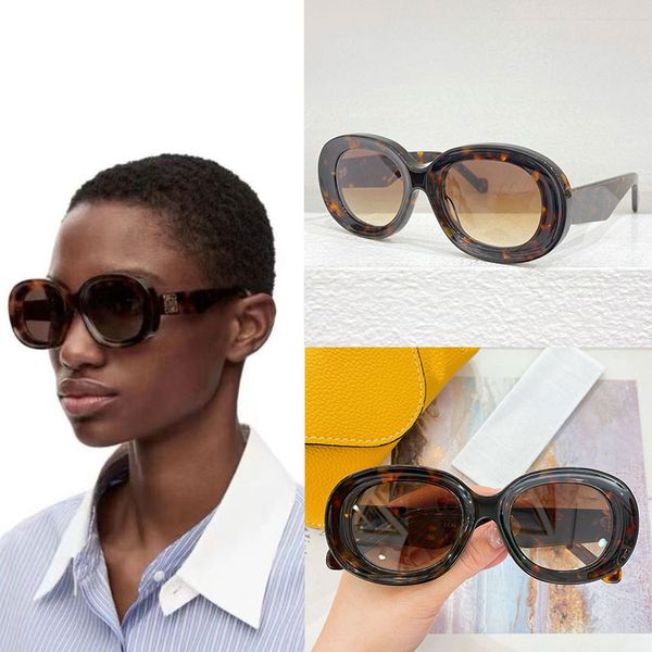 Italian ladies designer makes round sunglasses LW40103 Ladies Outdoor Retro Casual glasses 100% acetate fiber round frame acetate sunglasses top quality