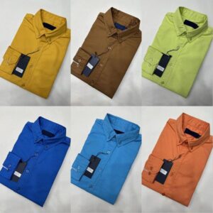 Men Designer Shirts Casual Long Sleeve Shirt Loose Fit European Size Fashion Business Dress Shirt Classic Style with Embroidery Decoration Comfortable Top