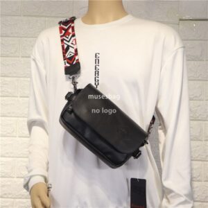 Korean Japanese fashion ribbon men's shoulder bag men's and women's checkered crossbody backpack men's span bag