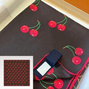 Designer Scarf cherry silk Silks In the Spring Summer accessories Headband Multicolor print silk 90*90cm with box 02