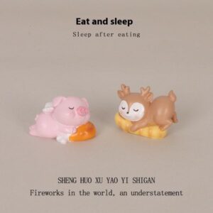 Cute Cartoon Mini Animals (Pig and Elephant) for Home and Auto Decoration – OB11 Style