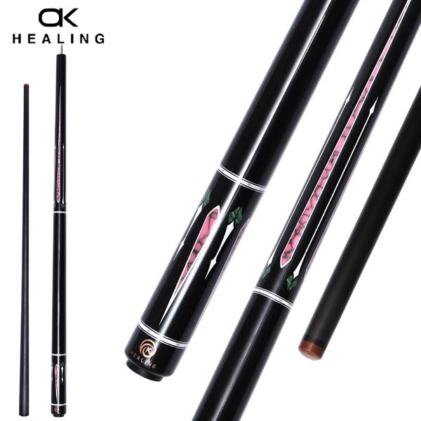 OKHEALING Carbon Fiber Pool Cue Stick, 12.9mm Tip Soft Grip Billiard Cue, Weight Adjustable 19-21OZ Cue Stick, 58in, Uni-loc Joint; Pool Table Stick
