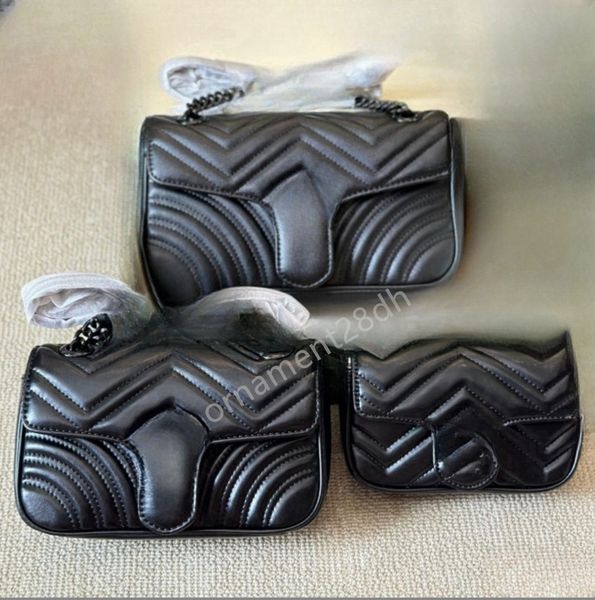 Designer Bag Women Crossbody Genuine Leather Shoulder Bags Chain Wallet Fashion Cross body Purses Designer Woman Handbag Bags Wallet Black Classic Purse Black bag