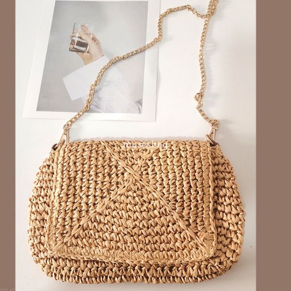 Fashionable Women High Quality Retro Practical Multi functional Bag ins Grass Weaving Fashion Crossbody Bag Autumn Easy to Wear Handheld Small Square Bag
