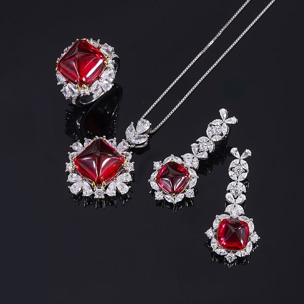 Sophisticated Ladies' Costume Jewellery Collection Featuring Sparkling Simulated Rubies