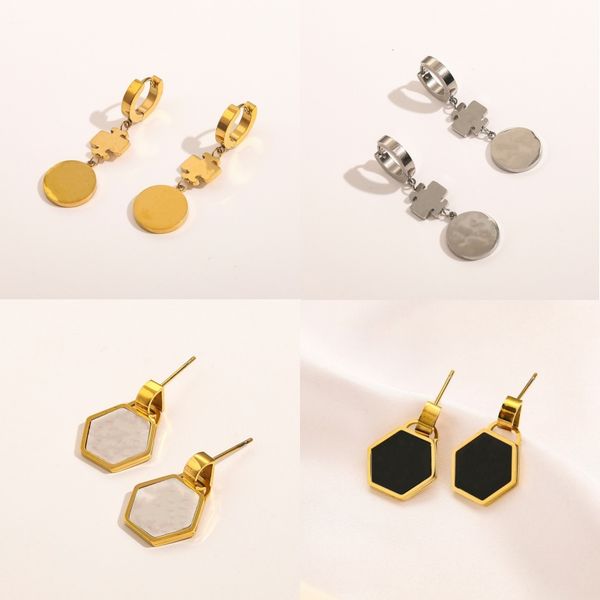 moissanite earrings designer earrings for woman luxury jewelry earring letter women dia Wedding Gifts jewelry Geometry Cross Round Crystal Rhinestone Pearl