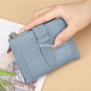 Korean Women Fashionable Small Wallet Solid Color Simple Casual Zipper Multi Card Practical Large Capacity Student Small Fresh New Wallet Zero Wallet