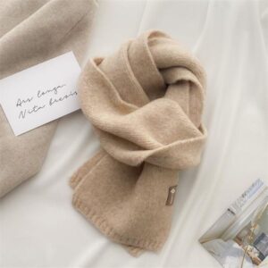 Winter soft and waxy knitted imitation cashmere neck scarf –805371