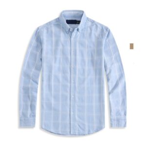Classic Plaid Long Sleeve Shirt for Men British Gentleman Style Comfortable Fit Spring Autumn Business Casual Designer Shirt Small Check Pattern Shirt