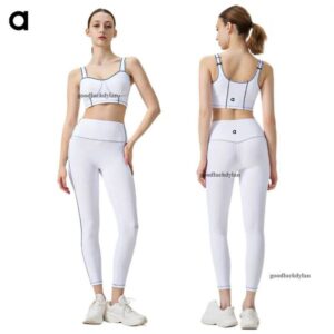 alocardio 5A quality Yoga Outfits Running Gym Exercise Stylish Womens Athletic Wear Set Comfortable Sports Outfit for Gym Activities black/ Coffee/red/White