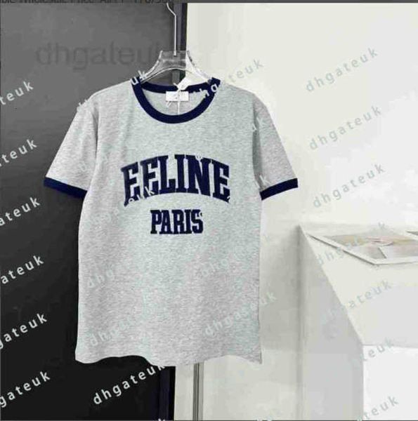 Women's T-Shirt designer brand High Version Three Standard Complete Patch Embroidered Round Neck Short Sleeved T-shirt Contrasting Color Versatile Half Sleeve